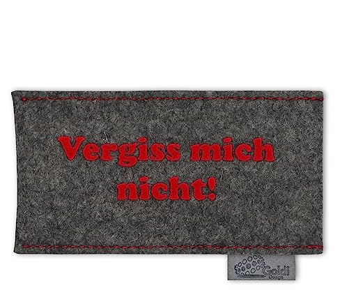 Pillenetui tabletten organizer für antibabypille mit Aufschrift Vergiss mich nicht aus 100% Wollfilz