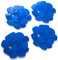 MSV Duschmatte Badematte Badewanneneinlage Anti Rutsch Pads Kieselstein - 4 Stück - antibakteriell rutschfest mit Saugnäpfen - Blau - ca. 13 x 12 cm