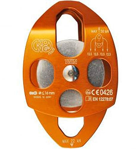 Kong Umlenkrolle Twin, Orange, 14 cm