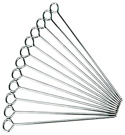 Zodiac Spiedini S/S 30 cm / 12' Confezione da 12, Acciaio Inossidabile, 30 cm/12-Inch