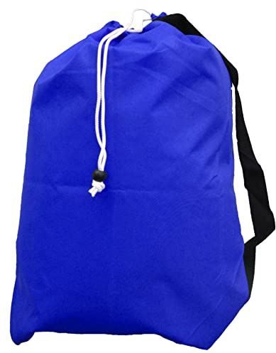 Großer Wäschesack mit Gurt und Kordelzug, Farbe: Königsblau, Größe: 30 x 40 cm