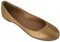 Shoes 18 Womens Classic Round Toe Ballerina Ballet Flat Shoes 8600 Gold Pu UK 4