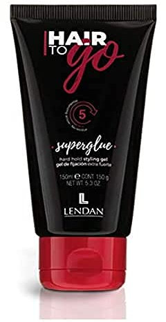 LENDAN - Haar-Fixiergel - Superglue Hair To Go - 150 ml - Extra starker Halt - Lange Haltbarkeit - Feuchtigkeitsbeständig - Glanz und Geschmeidigkeit - Ideal für kurzes bis mittellanges Haar