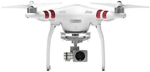 DJI Phantom 3 Standard Aerial UAV Quadrocopter Drohne mit Integrierter 2.7K Full-HD Videokamera, 3-Achsen-Gimbal, Digitaler Fernsteuerung - Weiß/Rot