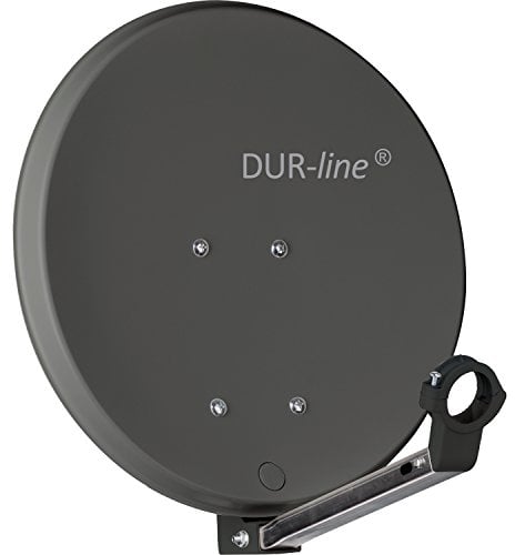 DUR-line DSA 40cm Anthrazit Hochleistungs Hart-Aluminium Spiegel - [Sat-Antenne, Satellitenschüssel, Camping, Balkon, Mini, Boot]