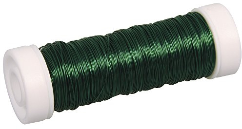 Rayher Filo Metallico per Bigiotteria, Verde Scuro, 0,30 Mm Ø, Rotolo 50 M, 2405513