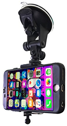 DaVoice Car Phone Mount - Windshield Compatible Cell Phone Holder for iPhone XS/XR/8/7/6S/6 Plus SE, Samsung Galaxy S9/S8/Note 8/S7/S6/S5, Google Pixel XL