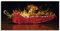 ARTLAND Wanddeko Leinwand Bilder Wandbild 100x50 cm Chili Feuer Flammen Lebensmittel Essen Gewürze S7PR
