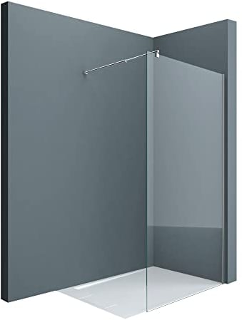doporro Luxus Duschwand für Dusche Duschabtrennung 50x200cm Walk-In Dusche 8mm ESG-Sicherheitsglas Klarglas inkl. Nanobeschichtung Bremen01K