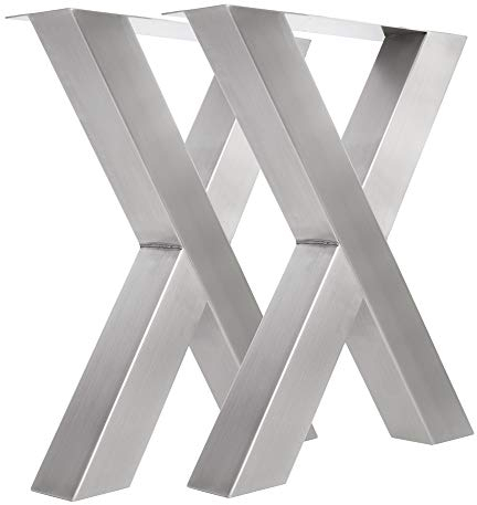KTC Tec Tischgestell Edelstahl Tux 100x100 590 Kufen Tischuntergestell 600, 2 STK