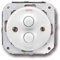 Fontini - Double poussoir 10 A 250 V porcelaine noire pack