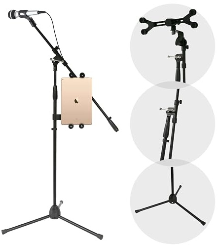 Pyle Pro Multimedia - Supporto microfono con adattatore per iPad