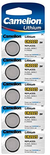Camelion CR 2025 Pile a bottone al litio, 3 V, 5 pezzi
