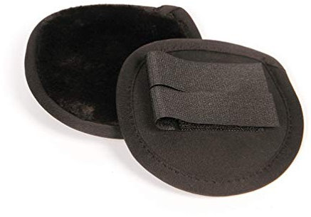 Amesbichler Reitsport Winter Ohrenwärmer - Ohrenschutz für Reitkappen, schwarz mit Kunstfell Ohrwärmer