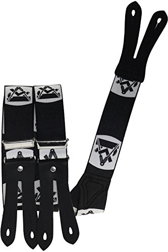 Harrys-Collection Herren Hosenträger mit Knopfloch Zunftmotiv!, Farben:Tischler