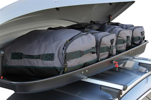 Cover It VAR Dachbox Taschenset für den Dachgepächträger - 4 Taschen; Ideal für die Organisation des Gepäcks in Einer Dachbox (50110 Retoure)
