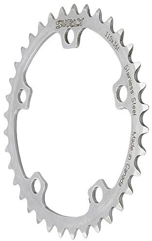 Surly Kettenblatt Ring, 5-Loch, Edelstahl, Silber, 46 Zoll x 130mm, CR0065