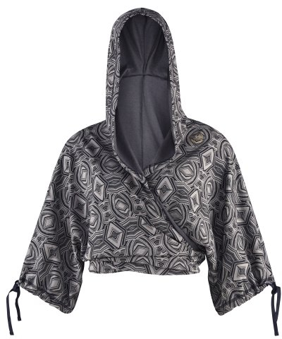 Zumba Fitness Damen Top Wrap Me Up Cropped Hoodie, Thunderin Gray, L, Z1T00576-THGR