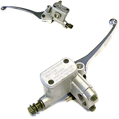 BREMSZYLINDER BREMSE BREMSPUMPE RECHTS VORNE MIT M10 SPIEGEL AUFNAMHE z.B. BENZHOU YIYING REX RS400 RS460 AGM GMX450 YIYING LONGJIA KYMCO GY6 CHINA ROLLER GY6