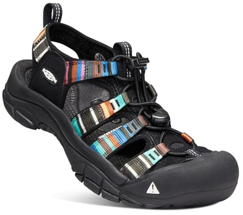KEEN Women's Newport H2 Closed Toe Water Sandals, Raya Black, 3.5