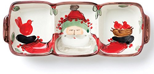 Old St. Nick 3 Part Divided Santa piatto da portata – 33 cm l.