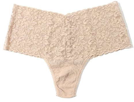 hanky panky Retro Thongs, No VPL, Cotton-Lined, Vintage, One Size 0-12