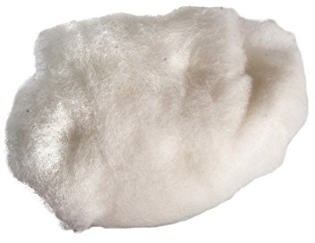 Rayher 5361002 Reine Schurwolle, Vlies, Beutel 50 g, weiß