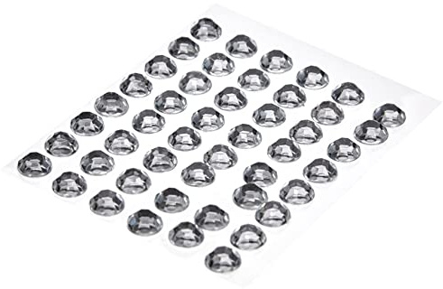 GLOREX P und Ddiamanten Rund 10 mm Crystal Selbstklebend, Plastik, Silber, 14.5 x 8.6 x 0.2 cm