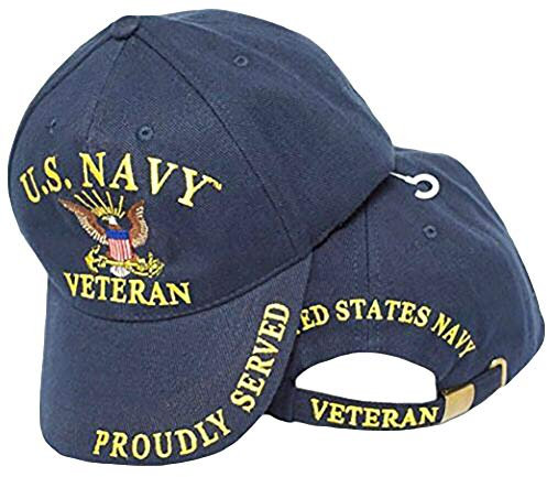 Eagle United States Navy Veteran Proudly Served Blue Hat Cap USN
