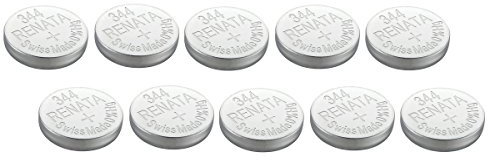 Pile de Montre de Renata Renata Fait-Swiss 344 ou SR1136SW 1.55V Rapide Navire (10 X 344 ou SR 1136 SW)