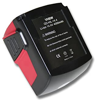 vhbw Batterie Compatible avec Hilti SIW 144-A CPC Impact Wrench Outil électrique (4000 mAh, Li-ION, 14,4 V)