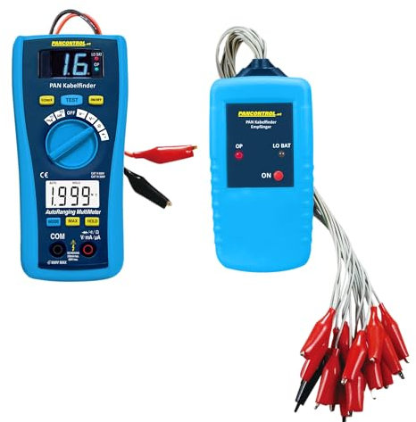 Pancontrol PAN Kabelfinder | Leitungs-Sucher 16-fach + Digital-Multimeter, Ortungsgerät für elektrische Leitungen, Detektor
