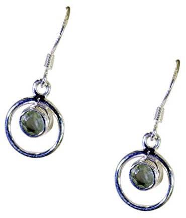 RIYO edelsteine frauen prehnit silber körper schmuck kronleuchter ohrringe grün n½