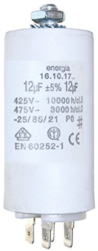 Greenstar 4869 Condensateur électrique universel 6 UF fixation M8 ø 30 mm 102 mm