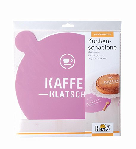 Birkmann RBV, 450189, Kuchen-und Dekorschablone Kaffeeklatsch, Ø 28 cm, PP-Kunststoff