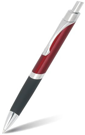 ONLINE Druck-Kugelschreiber Sporty Rot, Aluminium-Kulli, auswechselbarer Mine, dokumentenecht, blau schreibend, Metallclip