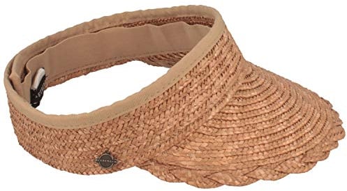 Seeberger Damen Strohschild Klettverschluss (One-Size) (Sand-Beige, One Size)