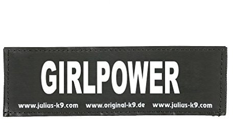Julius-K9 162LR-K-36012 Klettaufschrift, GIRLPOWER, klein, schwarz