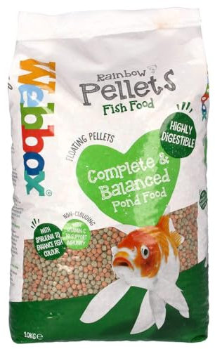 Webbox Complete Rainbow Mixed Pond Pellets Fish Food, 10 kg