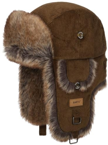 Barts Rip Bomber Corduroy Aviator Hat Fur (One Size - Brown)