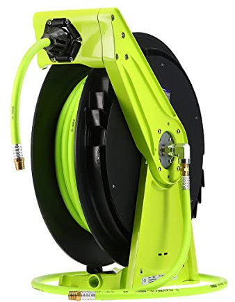 Flexzilla Pro Performance Series Luftschlauchtrommel, 3/8 Zoll x 15,2 m, robust, leicht, Hybrid, ZillaGreen – L8011FZ