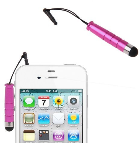 wortek Universal Mini Stylus Touch Pen Eingabestift für kapazitive Displays Pink