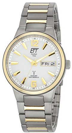 ETT Eco Tech Time Funk Solar Herren Uhr Analog mit Titan Armband EGT-11322-11M