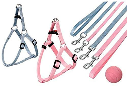 Karlie Puppy Komplett Set Geschirr - 15 mm, 25-45 cm, rosa