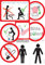 immi Saubere Toilette Aufkleber Bundle, Sitzen pinkeln, Klobürste verwenden,etc.