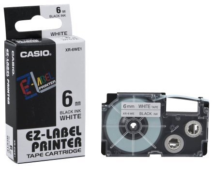 CASIO XR Schriftbandkassette, schwarz auf wei, 6 mm / 8 m VE = 1