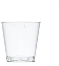 Pack x 50 Disposable Stacking Plastic Shot Glass 25ml