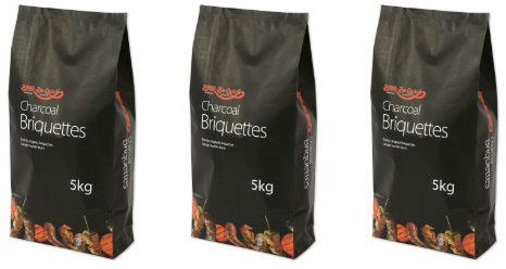 Holland Plastics 3 X Bar-Be-Quick 2.7kg Charcoal Briquettes- Long burning quality briquettes for a hotter burn.
