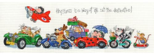 Bothy Threads Cross Stitch Kit - Happiness is a Way of Life