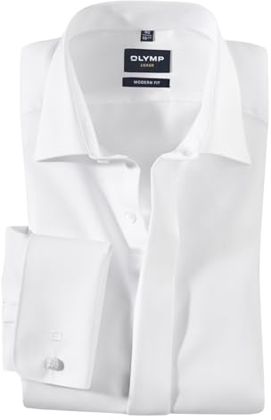 OLYMP Luxor modern fit Galahemd extra Langer Arm New Kent Kragen weiß Größe 43